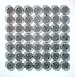 Pamono Ludwig Wilding, Single With 7 X 7 Circles, Zincography, 1968> Minimalist