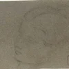 Pamono Luigi Galli, Woman's Face, Pencil Drawing, Late 19th Century> Work On Paper