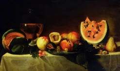 Pamono Luigi Monetti, Still Life, 1990s, Oil on Canvas, Framed