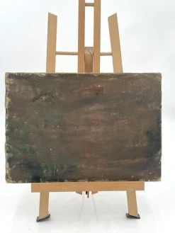 Pamono Luigi Scarpa Croce, Landscapes, Late 1950s, Oil on Board Paintings, Set of 2><noscript><img width=