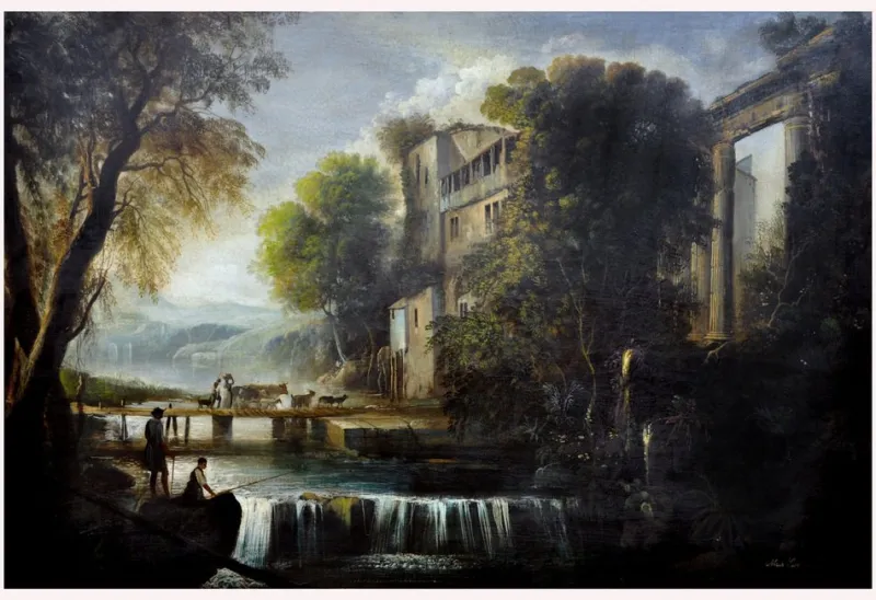 Pamono M. Locatelli, Italian Landscape, 2011, Oil on Canvas> Old Masters