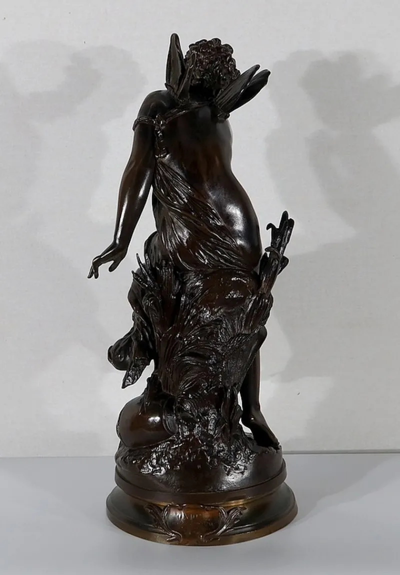 Pamono M. Moreau, Ondine Sculpture, Bronze> Classical