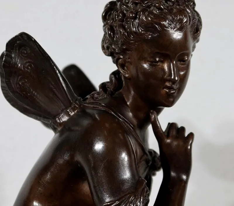 Pamono M. Moreau, Ondine Sculpture, Bronze> Classical