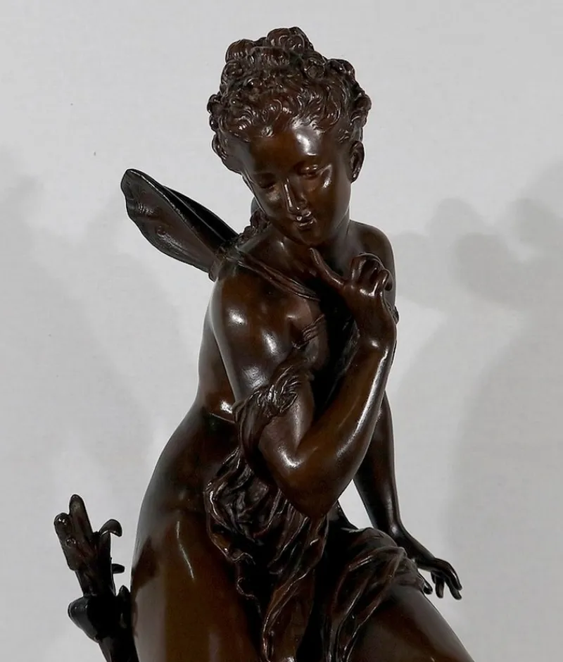 Pamono M. Moreau, Ondine Sculpture, Bronze> Classical