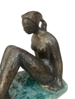 Pamono M. Porcù, Female Nude, 20th Century, Terracotta> Sculpture