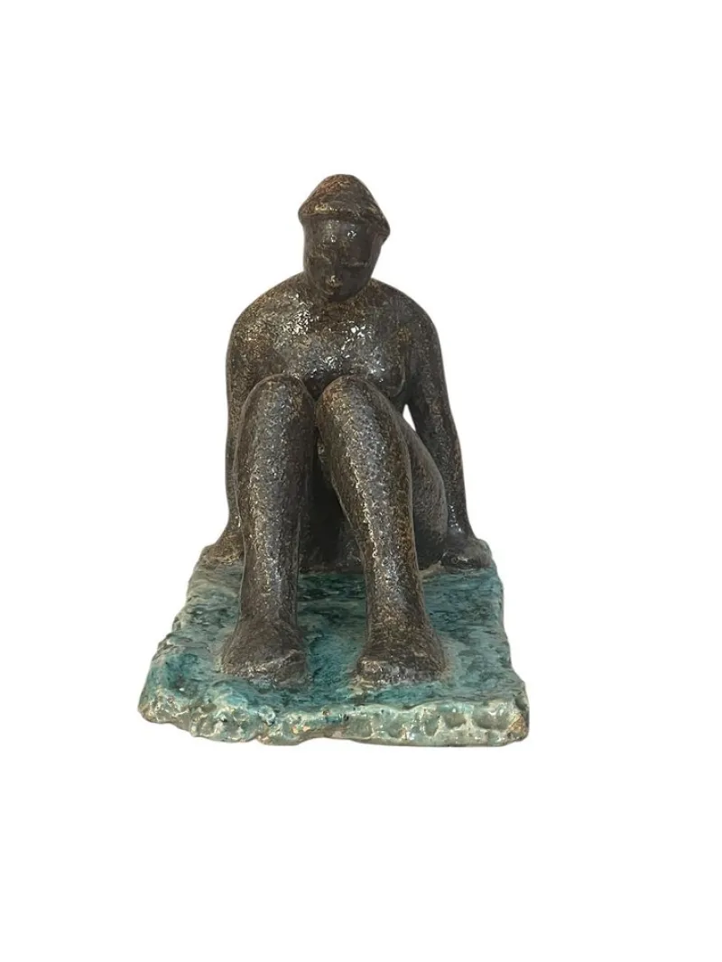 Pamono M. Porcù, Female Nude, 20th Century, Terracotta> Sculpture