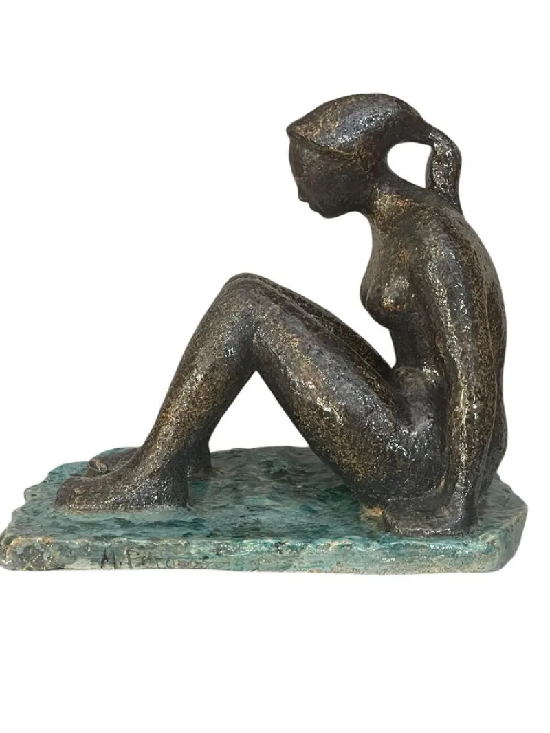 Pamono M. Porcù, Female Nude, 20th Century, Terracotta> Sculpture