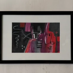 Pamono Mabris, Carpe Diem, 21st Century, Oil on Paper, Framed> Abstraction|Work On Paper