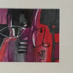 Pamono Mabris, Carpe Diem, 21st Century, Oil on Paper, Framed><noscript><img width=