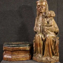Sale Pamono Madonna with Child, 1470, Wooden Sculpture