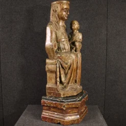 Sale Pamono Madonna with Child, 1470, Wooden Sculpture