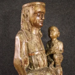 Sale Pamono Madonna with Child, 1470, Wooden Sculpture