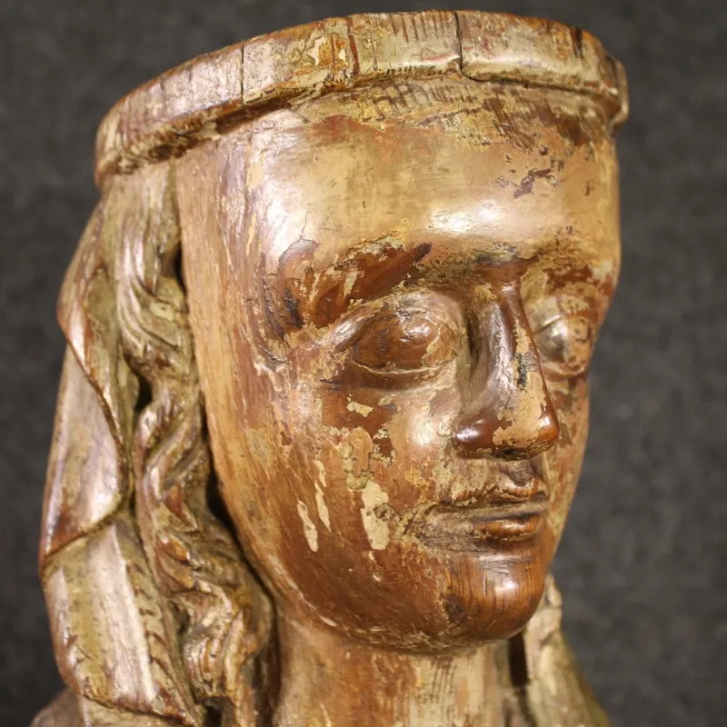 Sale Pamono Madonna with Child, 1470, Wooden Sculpture