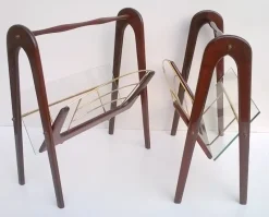Pamono Magazine Racks by Cesare Lacca, 1950s, Set of 2> Magazine Racks