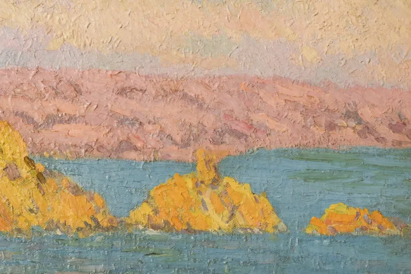 New Pamono Magi Oliver Bosch, Impressionist Landscape, Oil on Canvas, Framed