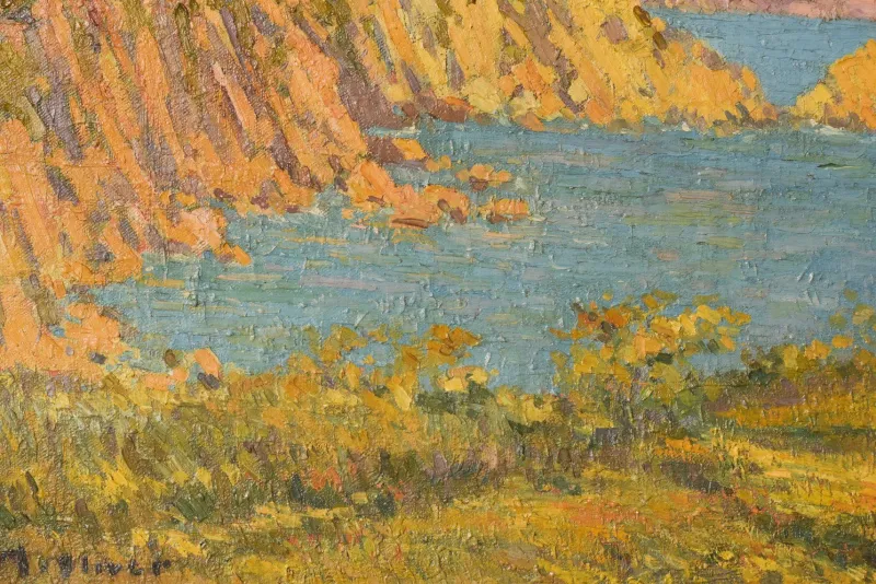 New Pamono Magi Oliver Bosch, Impressionist Landscape, Oil on Canvas, Framed