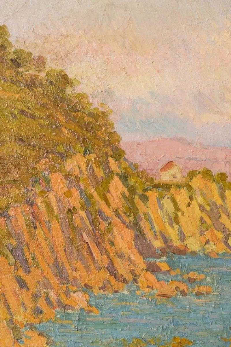 New Pamono Magi Oliver Bosch, Impressionist Landscape, Oil on Canvas, Framed