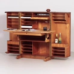 Pamono Magic Box Desk in Rosewood by Mummenthaler and Meier for Ateliers Genestar, 1950s><noscript><img width=