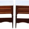 Sale Pamono Mahogany and Marble Bedside Tables, 1925, Set of 2