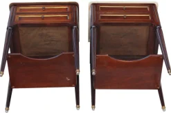 Sale Pamono Mahogany and Marble Bedside Tables, 1925, Set of 2