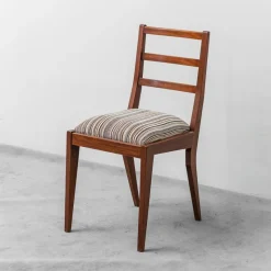Pamono Mahogany and Velvet Chairs, 1950s, Set of 2> Office Chairs