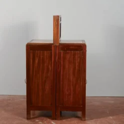 Pamono Mahogany Bedside Tables with Liberty Tops, Set of 2><noscript><img width=