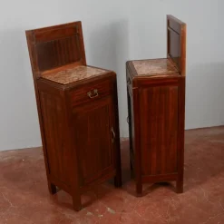 Pamono Mahogany Bedside Tables with Liberty Tops, Set of 2><noscript><img width=