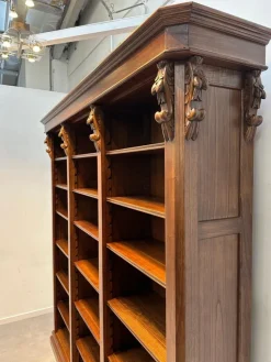 Online Pamono Mahogany Bookcase with Carved Details