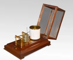 Pamono Mahogany Cased Barograph by R. Stewart, 1890s><noscript><img width=