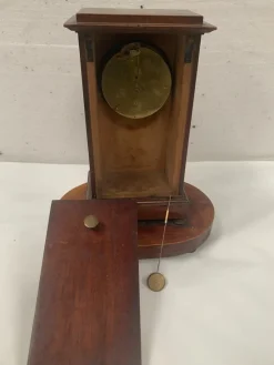 Pamono Mahogany Clock with Wire Movement, 19th Century><noscript><img width=