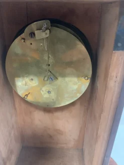 Pamono Mahogany Clock with Wire Movement, 19th Century><noscript><img width=