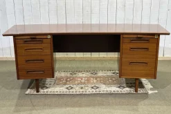 Pamono Mahogany Executive Desk, 1960s><noscript><img width=