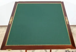 Pamono Mahogany Games Tables by H.J. Linton, 1920, Set of 2><noscript><img width=