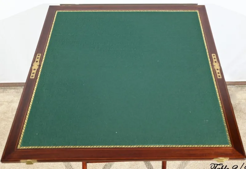 Pamono Mahogany Games Tables by H.J. Linton, 1920, Set of 2> Game Tables