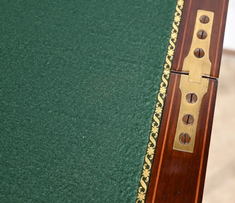 Pamono Mahogany Games Tables by H.J. Linton, 1920, Set of 2> Game Tables