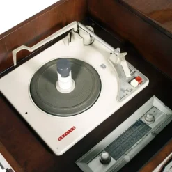 Pamono Mahogany Radio, TV & Record Player, 1970s><noscript><img width=