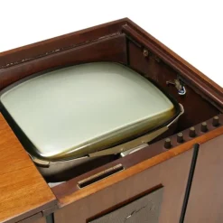 Pamono Mahogany Radio, TV & Record Player, 1970s><noscript><img width=