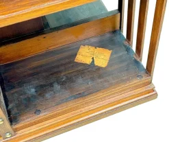Pamono Mahogany Revolving Bookcase, Late 19th Century><noscript><img width=