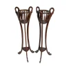New Pamono Mahogany Wood Planters by Jacques Gruber, 1920s, Set of 2