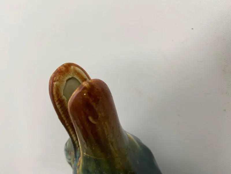 Pamono Majolica Duck Mallard Pitcher, About 1900s> Bottles, Carafes & Jugs