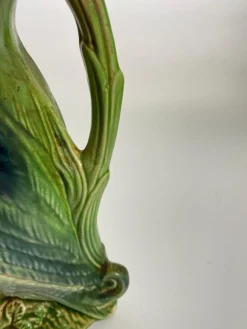 Pamono Majolica Duck Mallard Pitcher, About 1900s><noscript><img width=