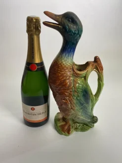 Pamono Majolica Duck Mallard Pitcher, About 1900s><noscript><img width=