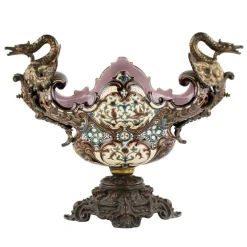Outlet Pamono Majolica Jardinière with Griffins