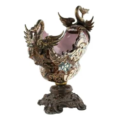 Outlet Pamono Majolica Jardinière with Griffins