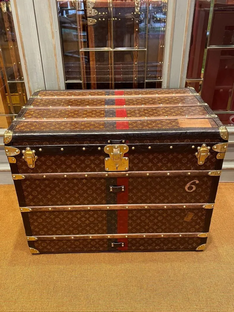 Sale Pamono Malle Haute Trunk in Monogram Canvas from Louis Vuitton, Paris, 1910