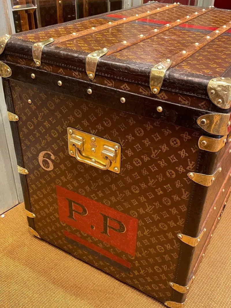 Sale Pamono Malle Haute Trunk in Monogram Canvas from Louis Vuitton, Paris, 1910