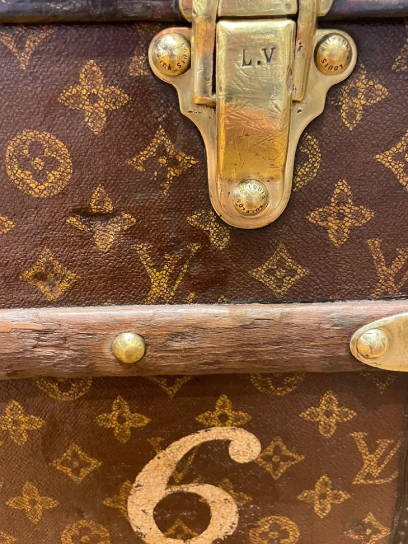 Sale Pamono Malle Haute Trunk in Monogram Canvas from Louis Vuitton, Paris, 1910