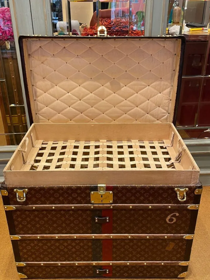 Sale Pamono Malle Haute Trunk in Monogram Canvas from Louis Vuitton, Paris, 1910