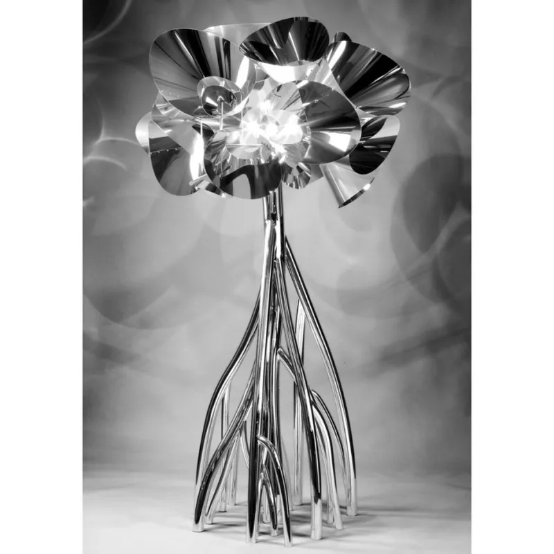 Pamono Mangrovia Em Floor Lamp in Stainless Steel and Aluminum by Barberini & Gunnell> Floor Lamps|Floor Lamps