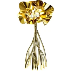 Pamono Mangrovia EM Floor Lamp in Galvanized Gold Aluminum by Barberini & Gunnell> Floor Lamps|Floor Lamps